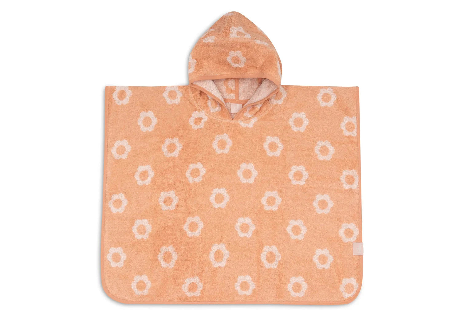 Poncho de bain éponge jacquard reversible flower - JOLLEIN 