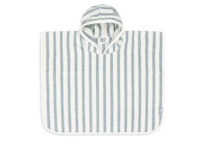 Poncho de bain Éponge Stripe Sea Green - JOLLEIN 533-550-68085 8717329393769