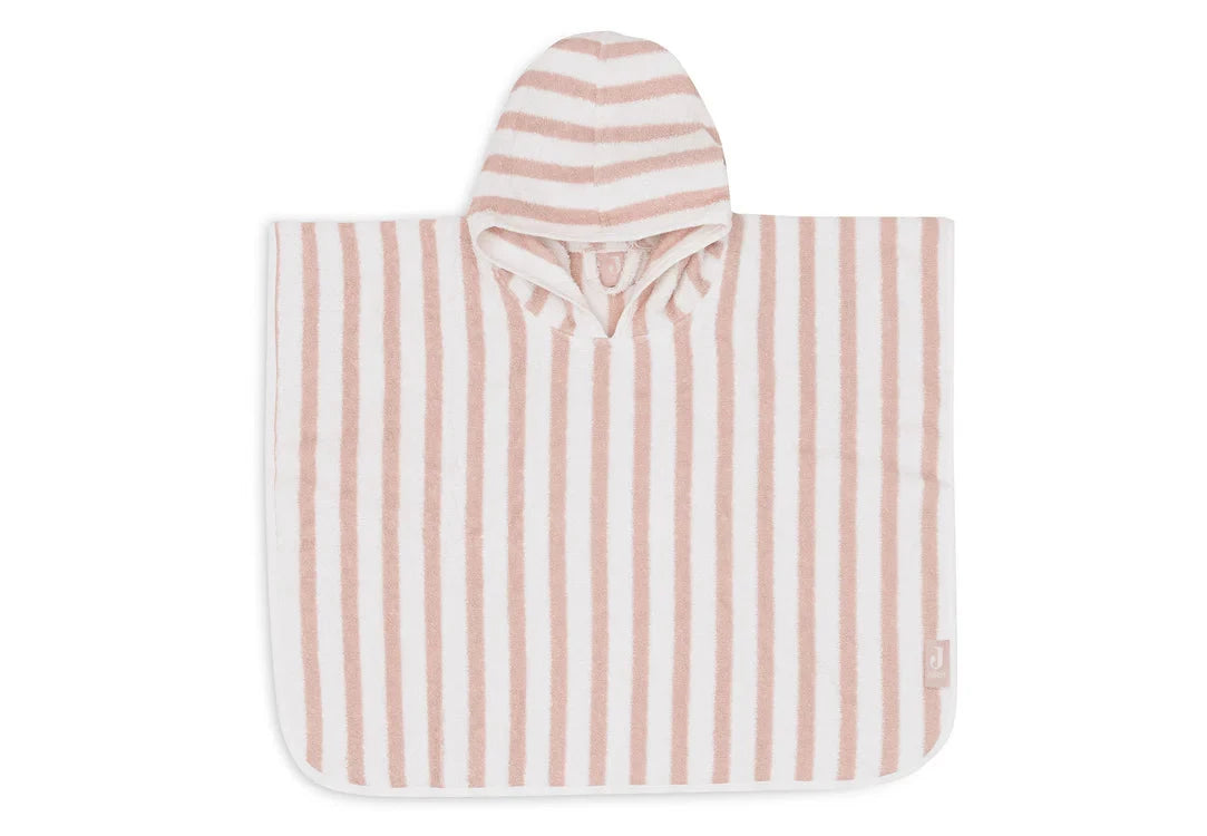 Poncho de bain éponge stripe wild rose - JOLLEIN 533-550-67099 8717329380981