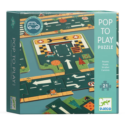 POP TO PLAY Routes 21 pièces - DJECO DJ07162 3070900071629