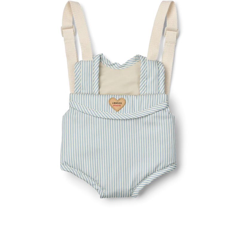 porte-bébé pour poupée eleanor stripe Beach blue / creme de la creme - LIEWOOD 