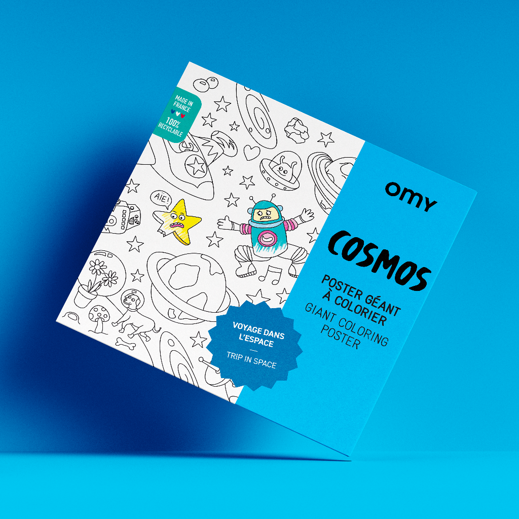 Poster géant à colorier Cosmos d’Omy