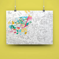 Poster géant à colorier Dinos - Omy POS31 3760235517205