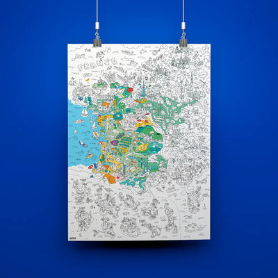Poster géant à colorier France - Omy POS212 3760235516703