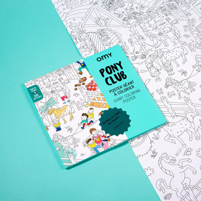 Poster géant à colorier poney club - Omy POS75 3760301402312