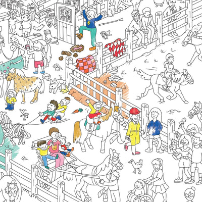 Poster géant à colorier poney club - Omy POS75 3760301402312