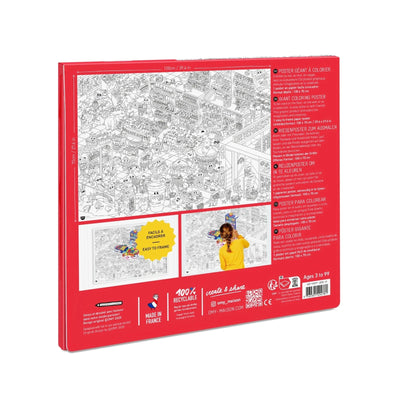Poster géant à colorier supermarché - Omy POS97 3760301404781