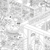 Poster géant à colorier supermarché - Omy POS97 3760301404781