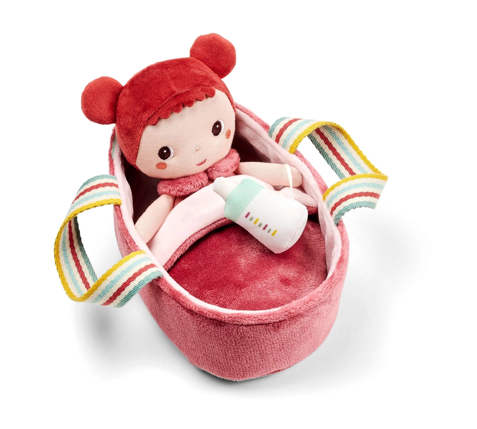 Poupée en tissu Mio et son couffin 21 cm – Lilliputiens