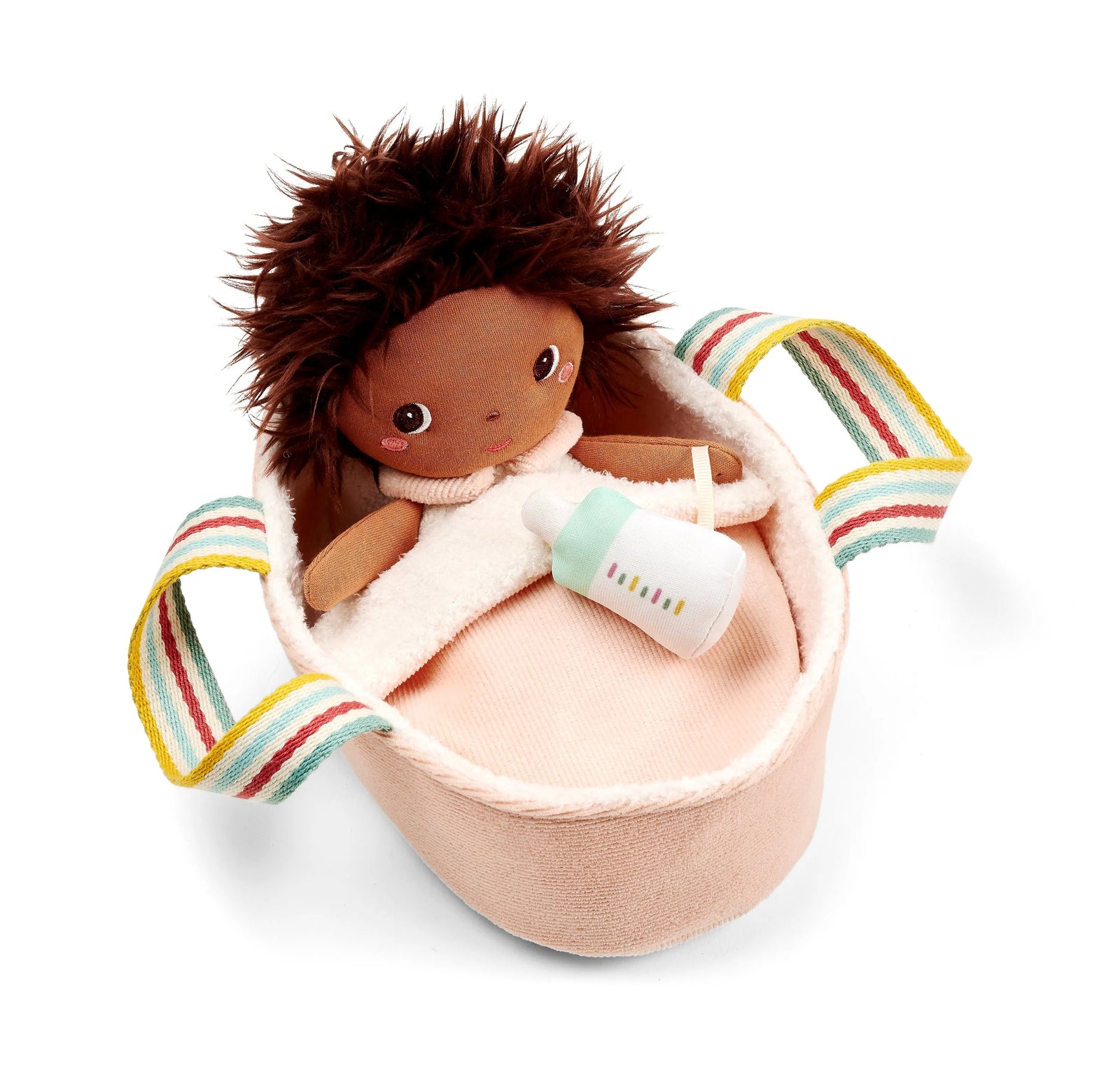 Poupée en tissu Misha et son couffin 21 cm – Lilliputiens