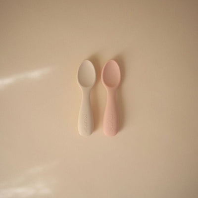 Première cuillère pour bébé blush/ shifting sand - mushie 70.080.01 0840355800258