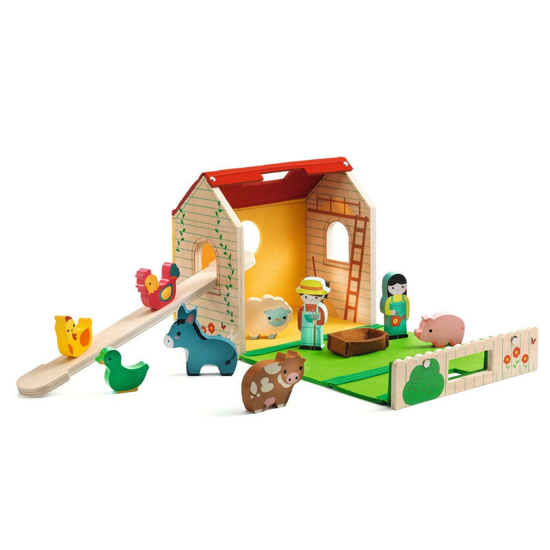 premiere ferme en bois softi-farm - Djeco DJ06369 3070900063693