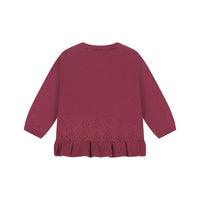 Pull bébé à volant rouge foncé d’A Tiny Story – vue 2