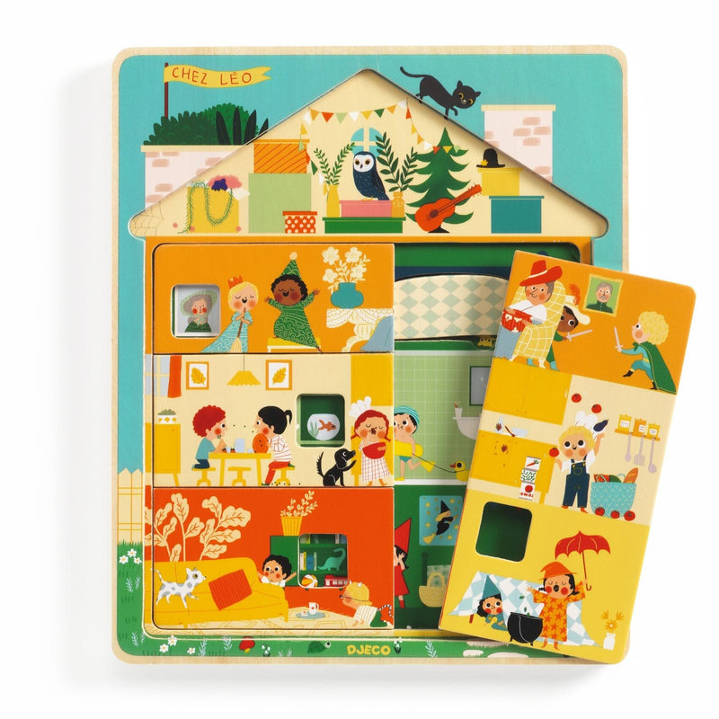 puzzle 3 niveaux Chez Leo - DJECO DJ01489 3070900014893