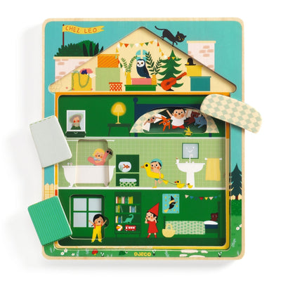 puzzle 3 niveaux Chez Leo - DJECO DJ01489 3070900014893
