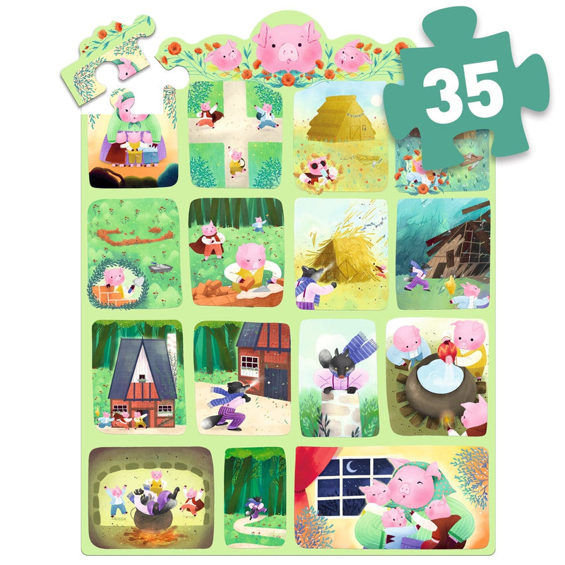 puzzle 3 petits cochons - DJECO DJ07051 3070900070516