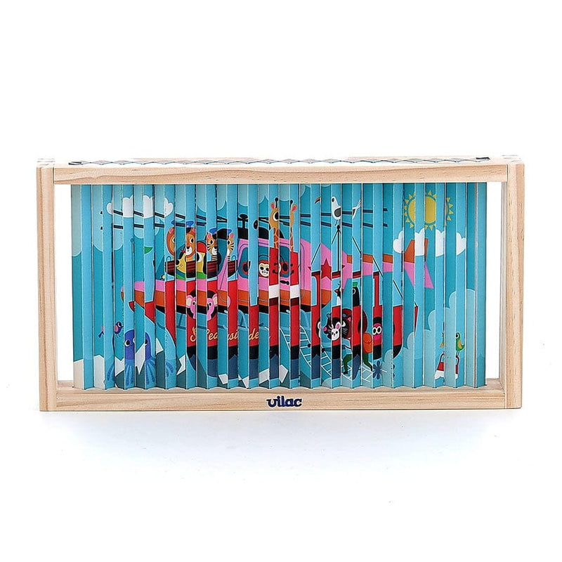 Puzzle 4 dimensions en bois les transports Ingela P Arrhenius - vilac 7639 3048700076397