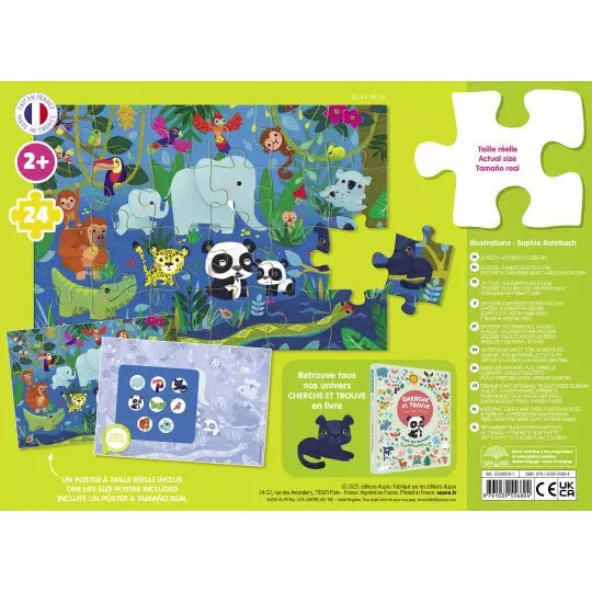 Puzzle cherche et trouve des tout-petits-Les animaux - AUZOU 9791039556804