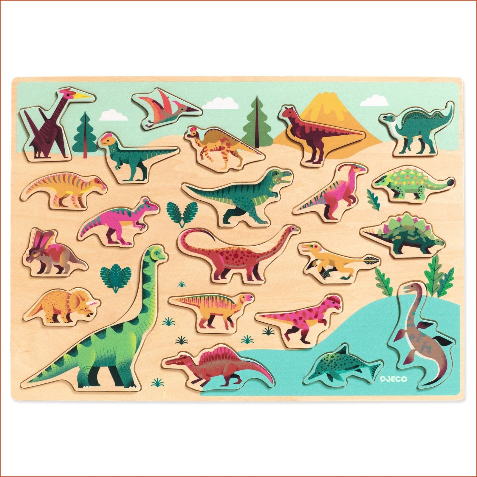 puzzle en bois dino - DJECO DJ01832 3070900018327