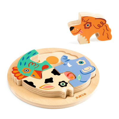 puzzle en bois Rondo Dog - DJECO