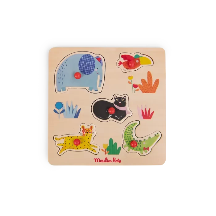 Puzzle encastrable 5 animaux Les Toupitis - MOULIN ROTY 
