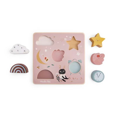 Puzzle encastrable sensoriel apres la pluie - MOULIN ROTY 715125 3575677151258