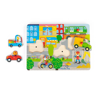 Puzzle encastrable sonore ville - MOULIN ROTY 661379 3575676613795