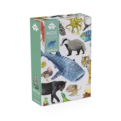 Puzzle Les animaux du monde (200 pièces)- MOULIN ROTY 719440 3575677194408