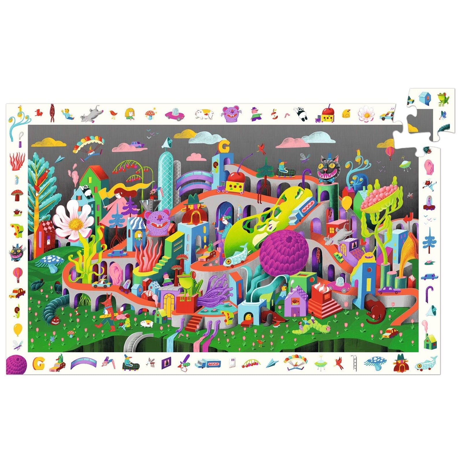 PUZZLE OBSERVATION crazy town - DJECO DJ07462 3070900074620