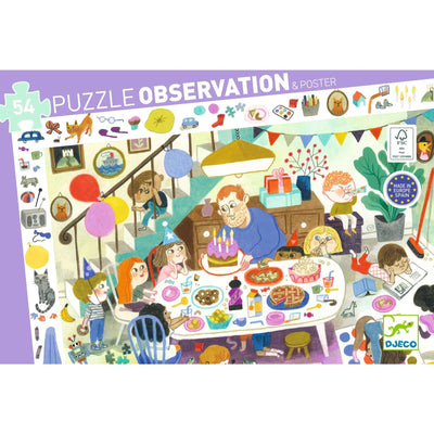 PUZZLE OBSERVATION La fête d'anniversaire - DJECO DJ07566 3070900075665