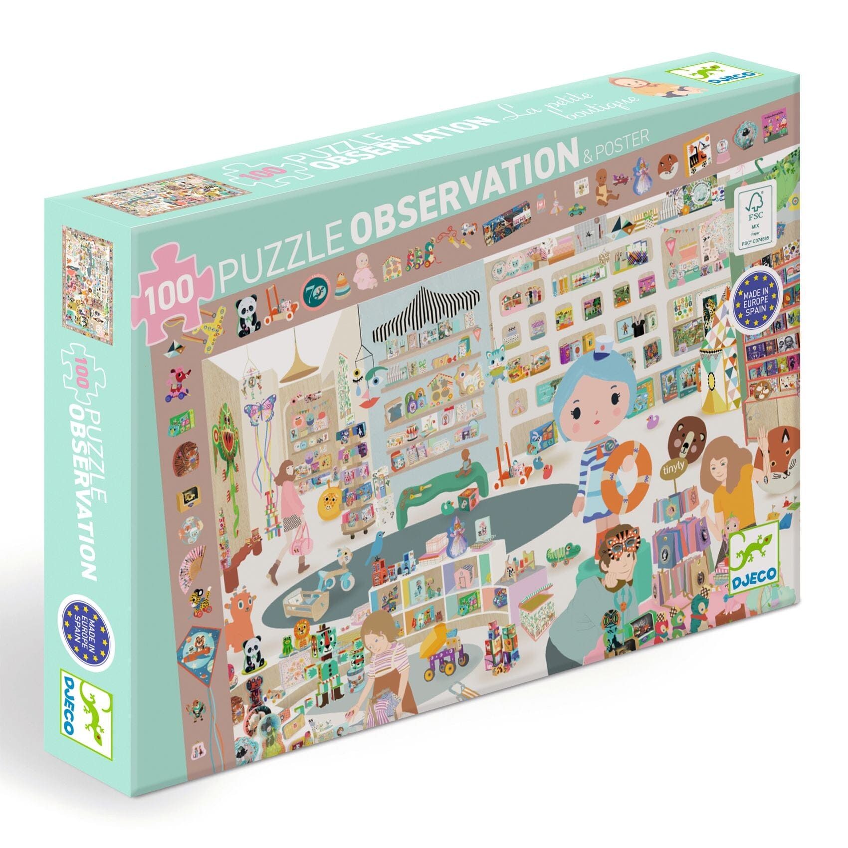 PUZZLE OBSERVATION la petite boutique - DJECO DJ07513 3070900075139