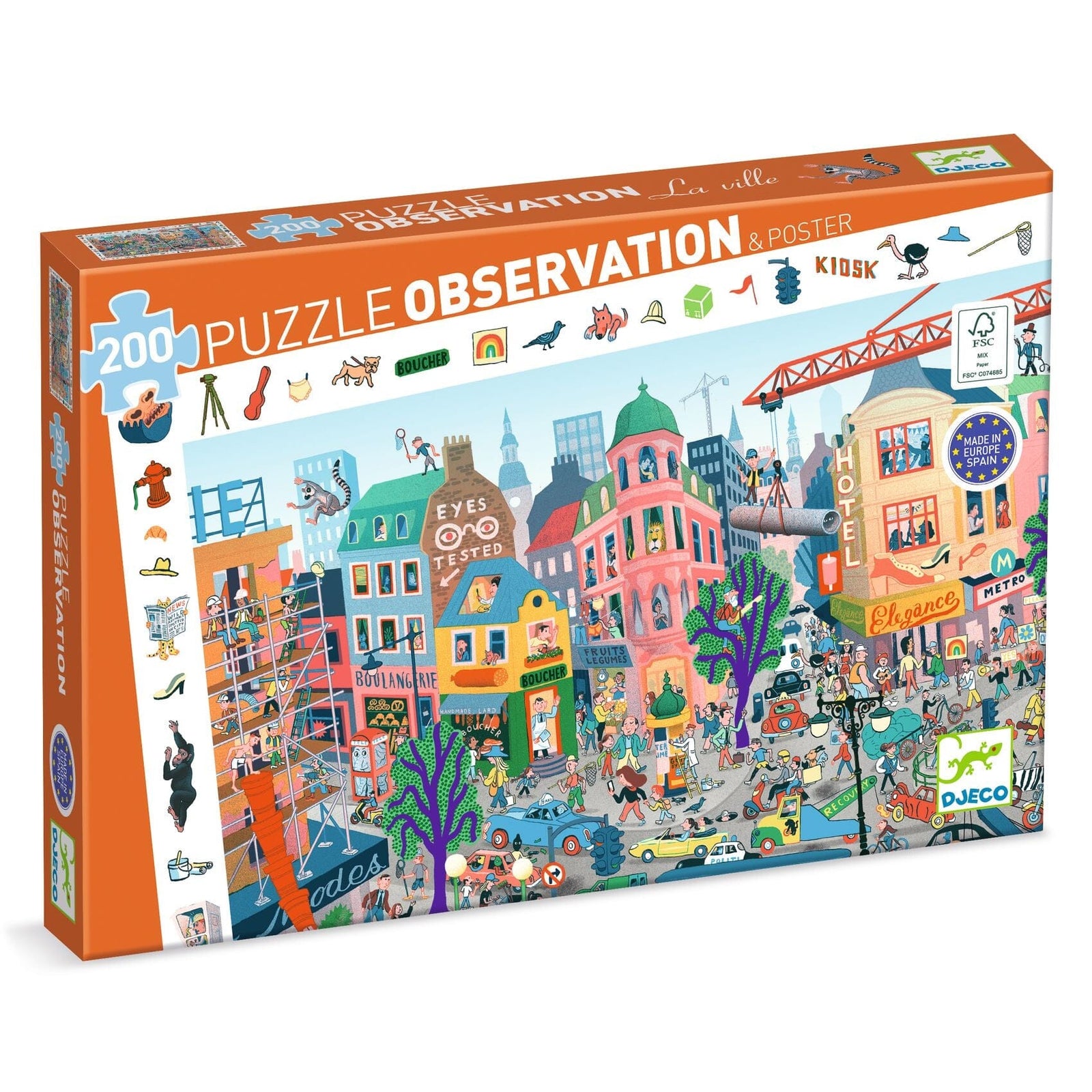 PUZZLE OBSERVATION la ville - DJECO DJ07515 3070900075153
