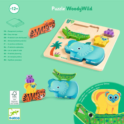 puzzle relief WoodyWild - DJECO