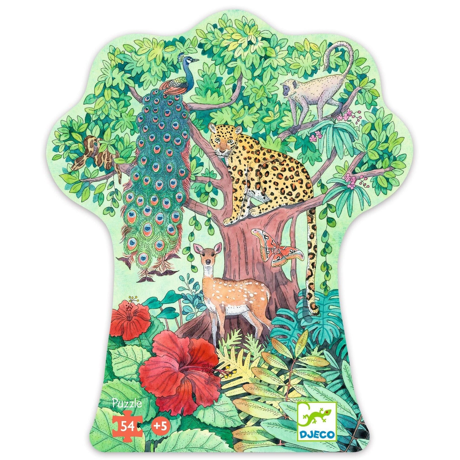 Puzzle silhouette Jungle indienne 54 pcs - DJECO 