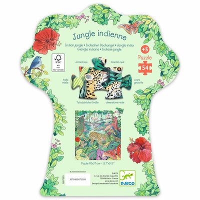 Puzzle silhouette Jungle indienne 54 pcs - DJECO