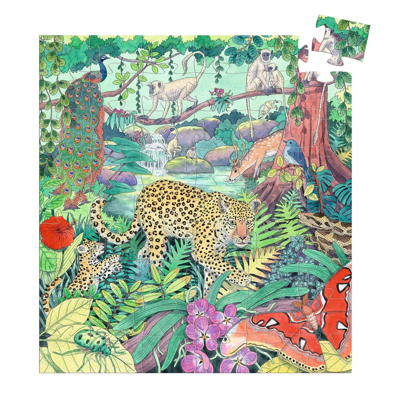 Puzzle silhouette Jungle indienne 54 pcs - DJECO 