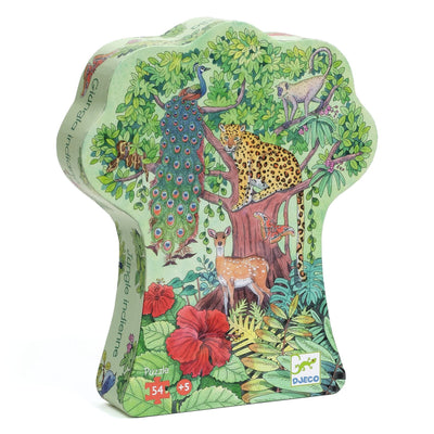 Puzzle silhouette Jungle indienne 54 pcs - DJECO