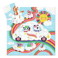 Puzzle silhouette Voiture nuage 16 pcs - DJECO