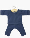Pyjama Morgan garçon à manches longues en jersey bleu navy - minikane CG.17.421 3701548461632