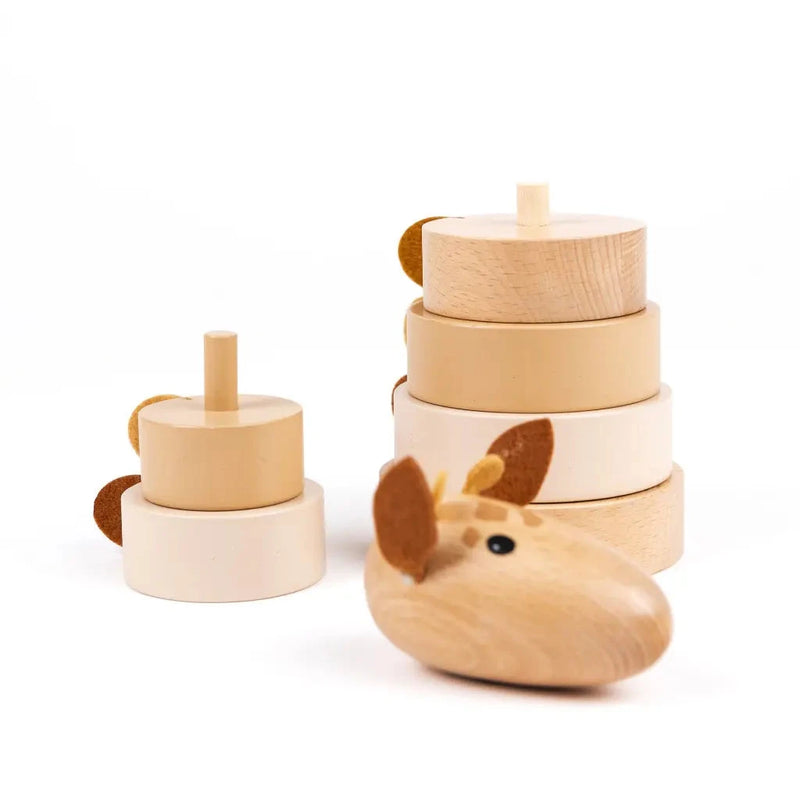 Pyramide en bois girafe leonie – Egmont Toys 