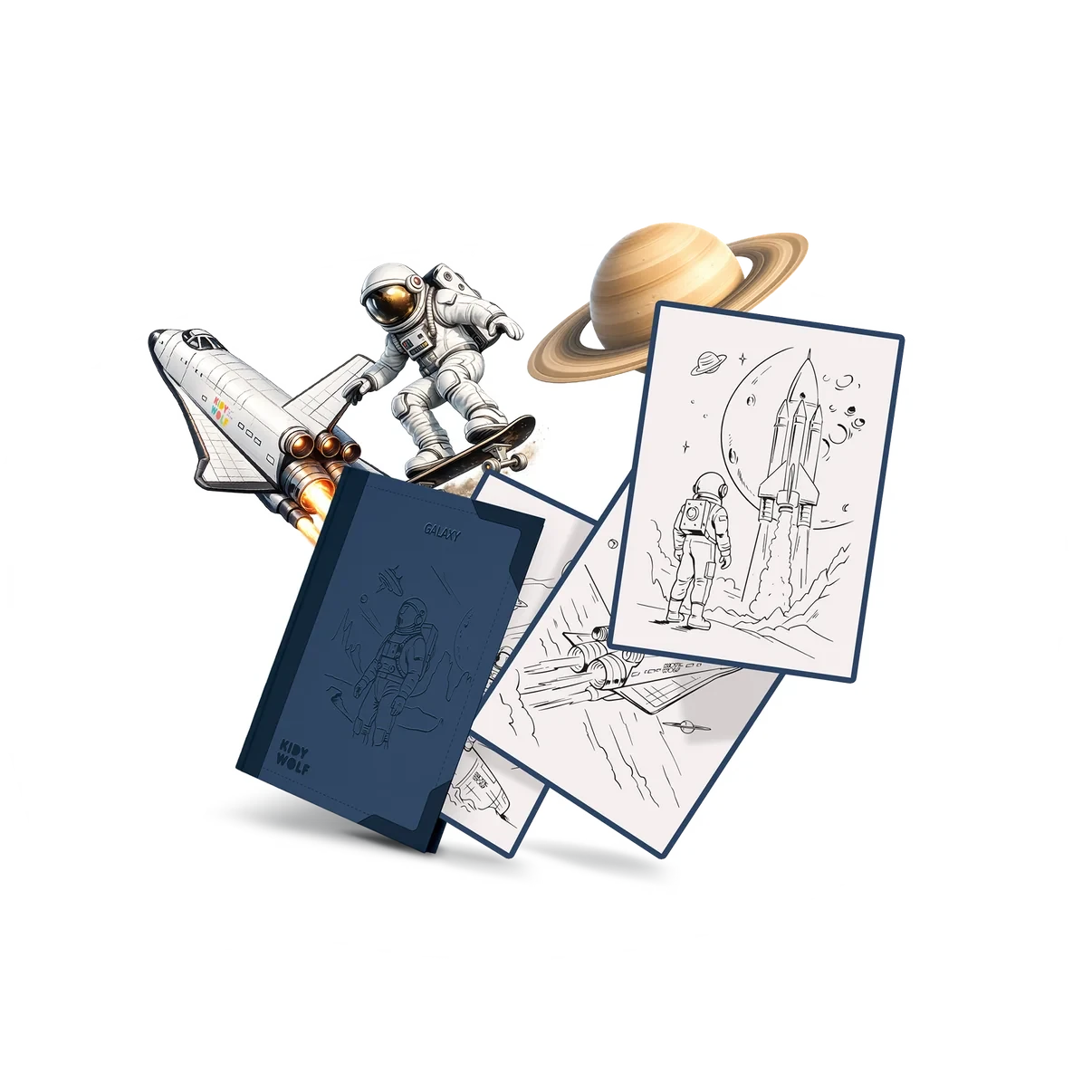 recharge KIDYDRAW PAD Recharge de dessins galaxy - kidywolf