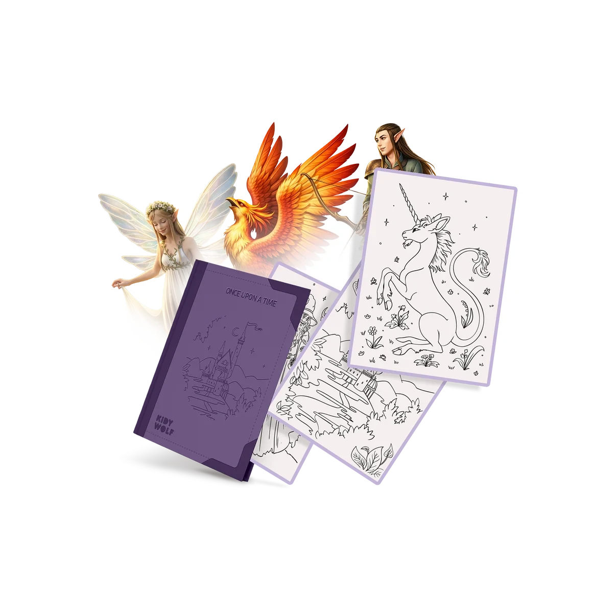 recharge KIDYDRAW PAD Recharge de dessins Once Upon a Time - kidywolf