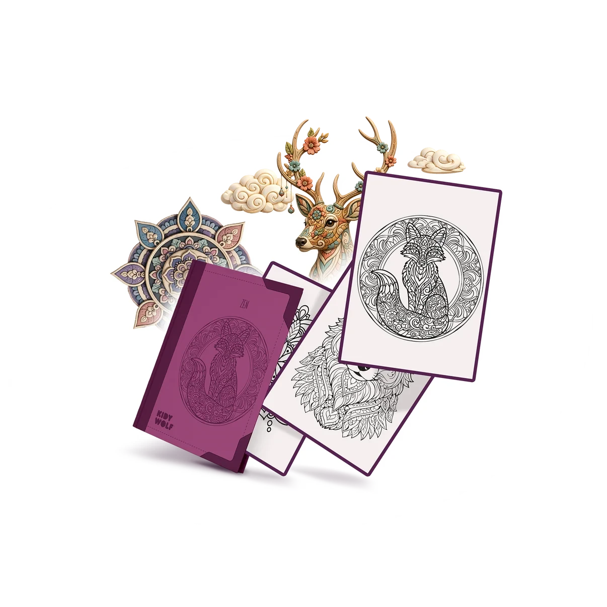recharge KIDYDRAW PAD Recharge de dessins zen - kidywolf