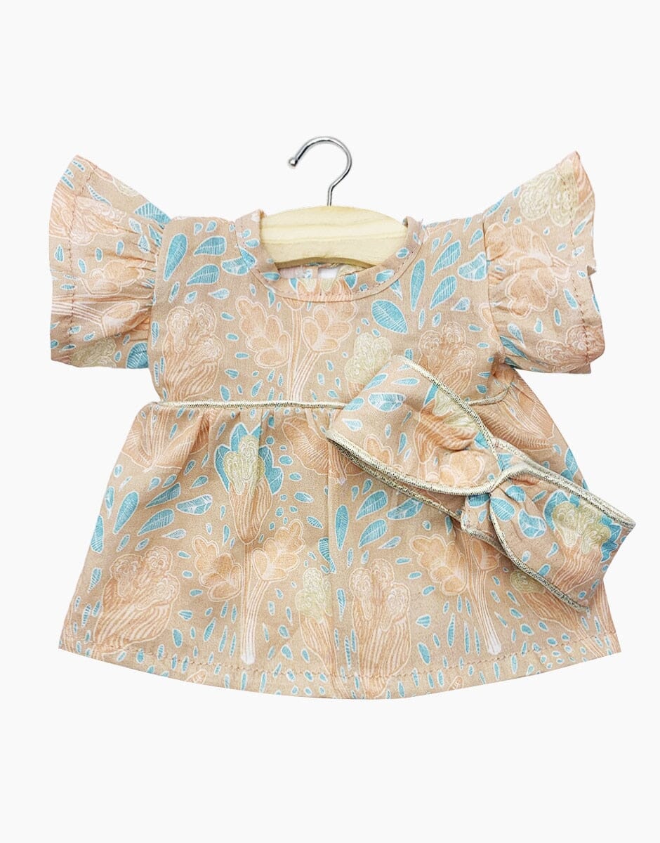 Robe Daisy et son headband croisé en coton Aquarius - minikane CG.16.481 3701548437279