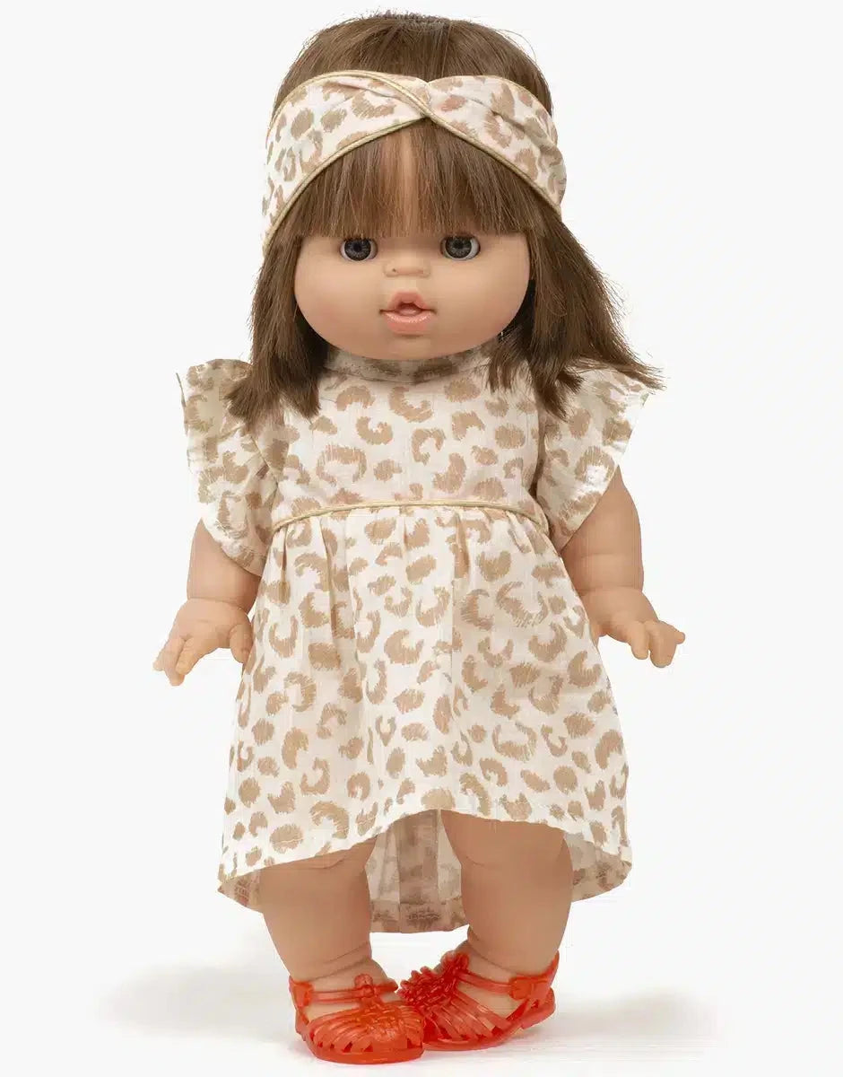 Robe Daisy et son headband croisé en molleton Féline avec passepoil lurex- MINIKANE CG.17.011 3701548451268