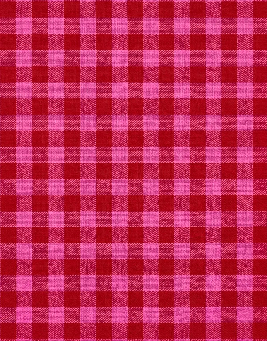 Robe Faustine manches longues en flanelle Vichy cerise de Minikane – vue 2