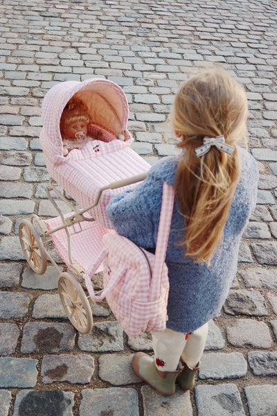 sac a langer pour poupée powder rose check - Konges Sløjd KS101472 P40009 5715404311113