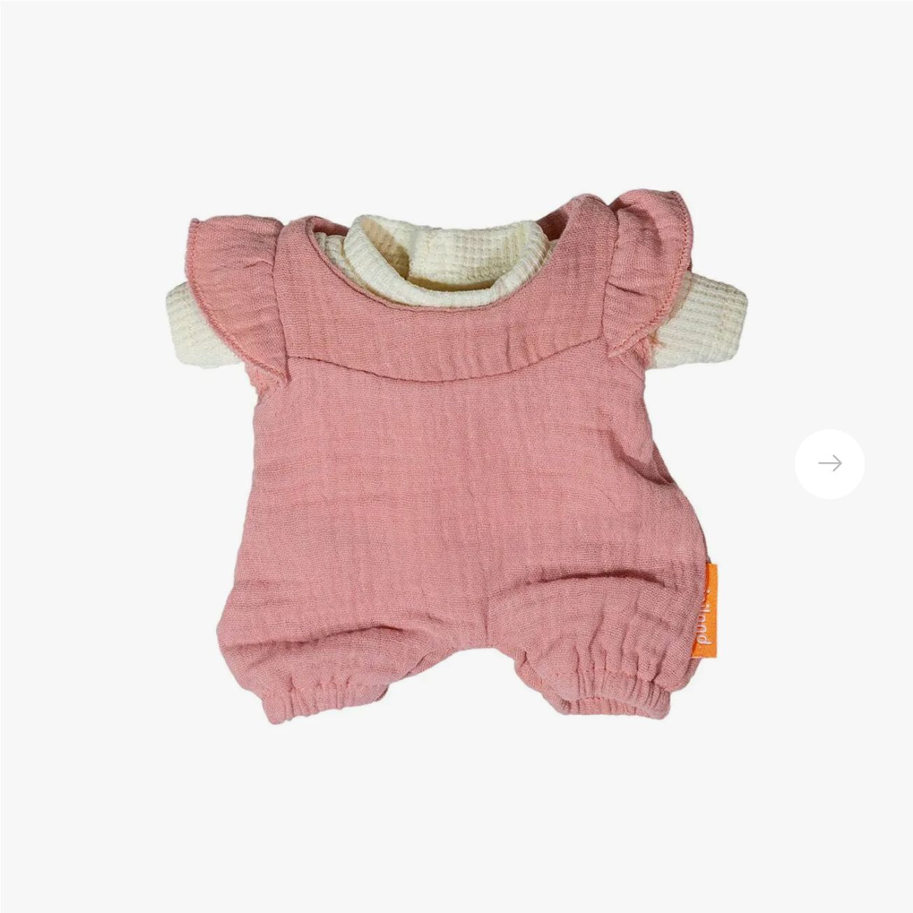 Salopette rose et t-shirt 21cm - Miniland 31576 