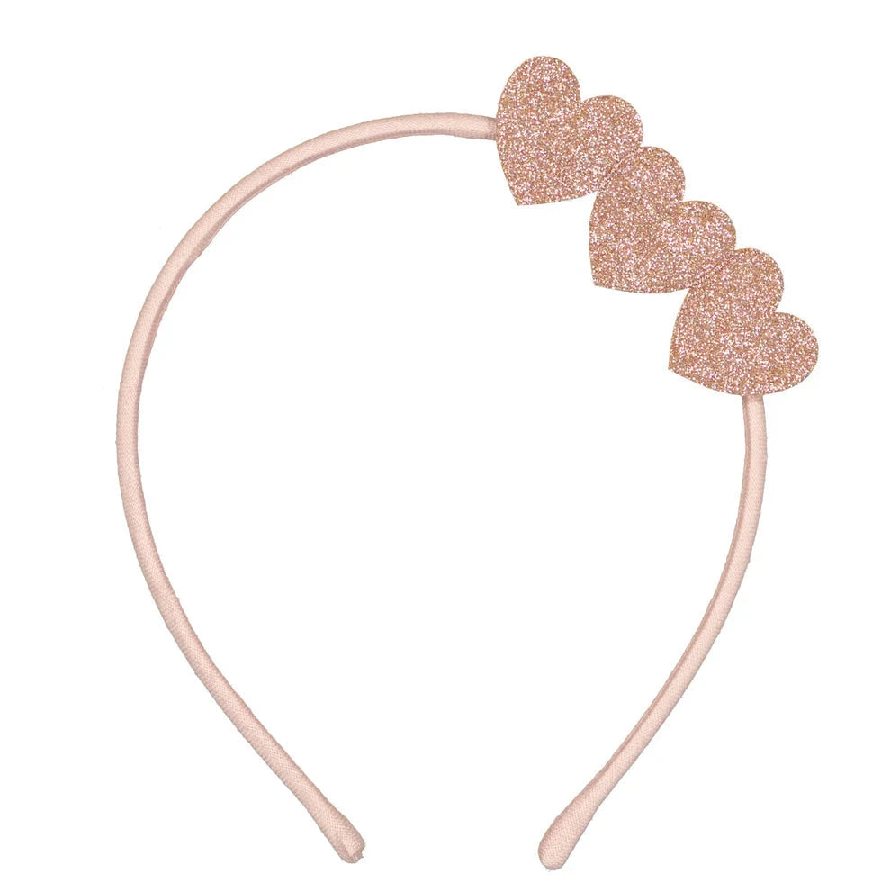 Serre-tête glitter coeurs roses - Luciole et petit pois HB_71 