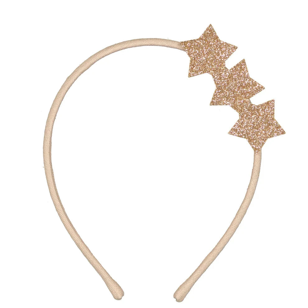 Serre-tête glitter étoiles dorées - Luciole et petit pois HB_73 